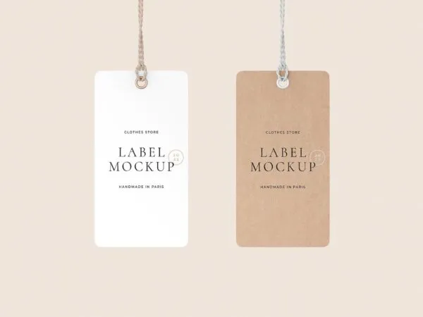 Paired Hanging Vertical Tag Mockup in Front Sight 1
