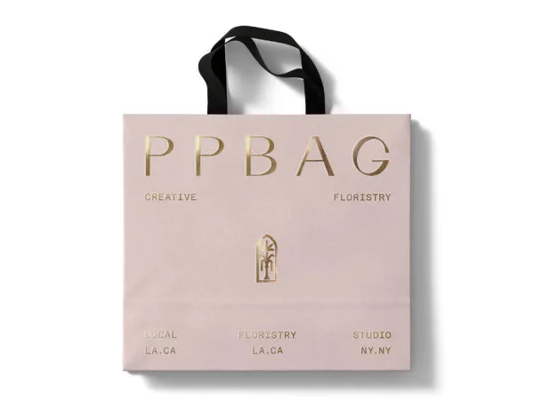 Paper Bag Mockup in Facing View 1