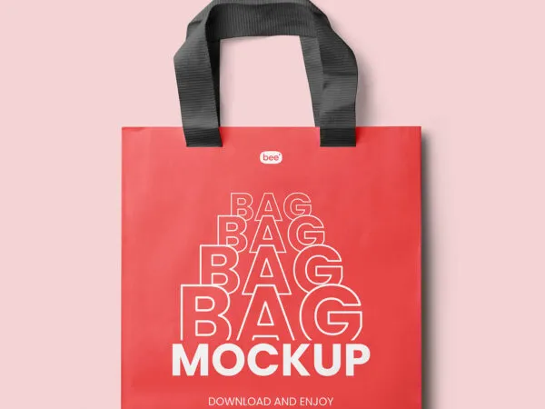 Paper Bag with Wide Handle Mockup 1