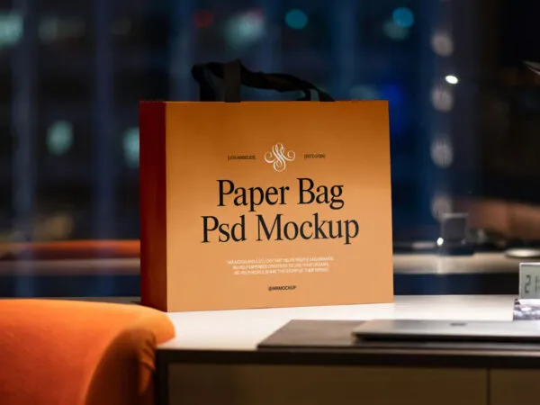 Paper Boutique Bag Mockup 1