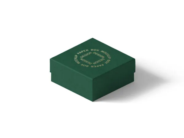 Paper Box Mockup in Perspective View 1