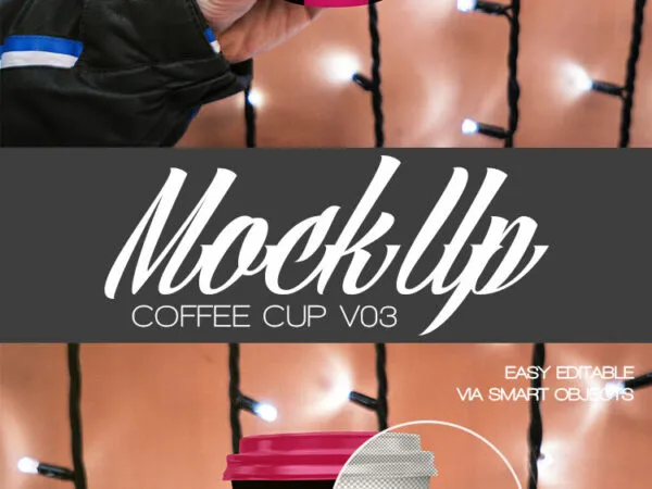 Paper Coffee Cup Held By Hand in the Front View Mockup 1