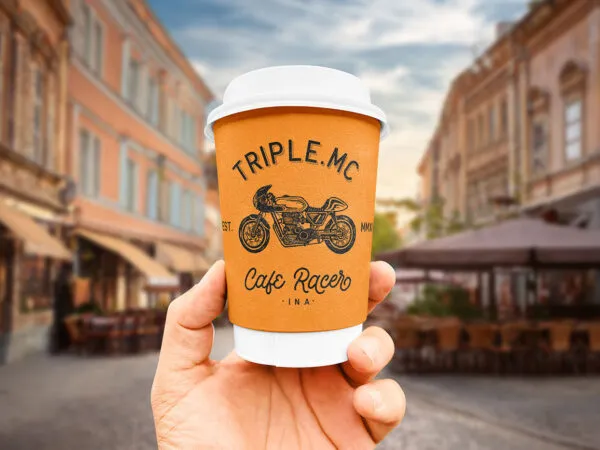 Paper Cup with Lid Mockup 1