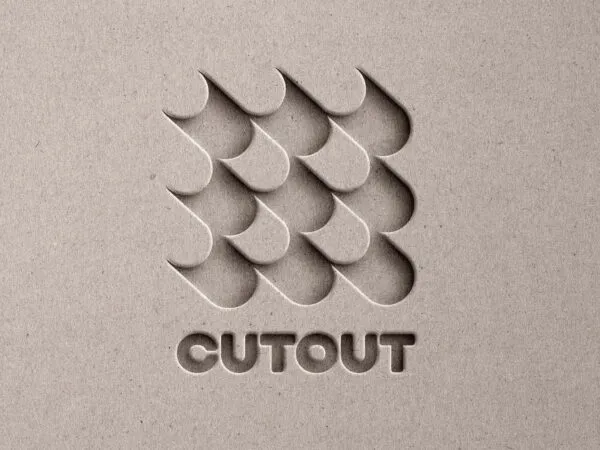 Paper Cutout Logo Text Effect 1