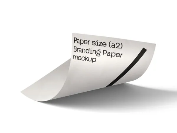 Paper Mockup in Front View 1