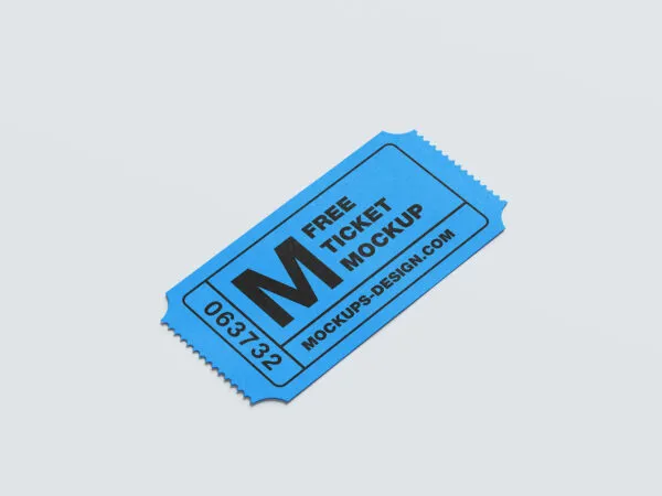 Paper Ticket Mockup in 5 Shots 1
