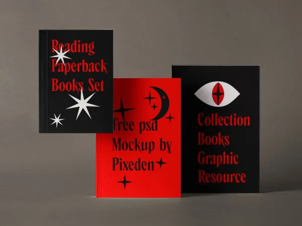 Paperback Book Mockup in Front View 1