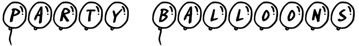 Party Balloons Font 1