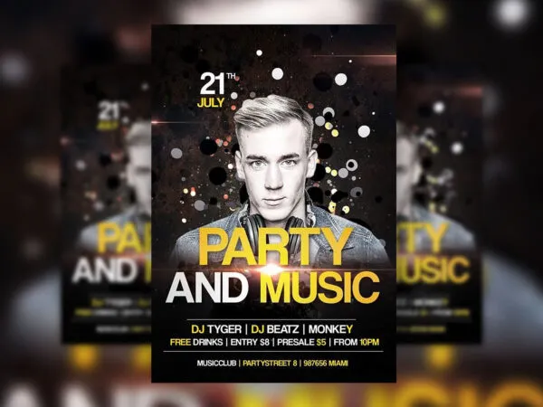 Party and Music Club Flyer Template 1