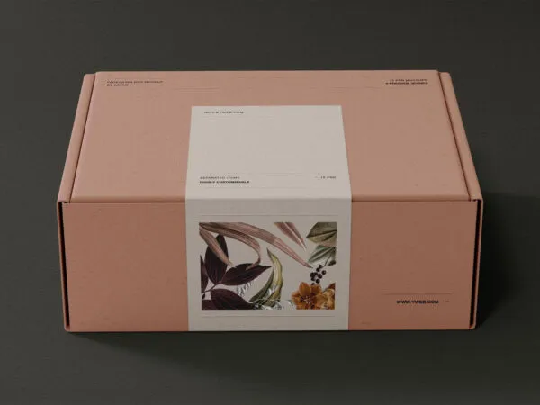 Pastel Shipping Box Mockup 1