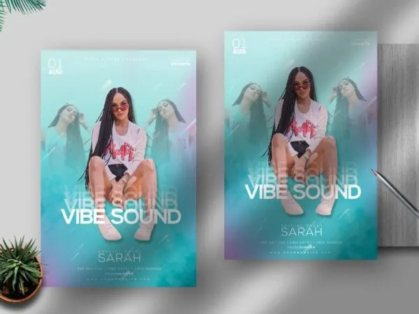 Pastel Simple Nightclub Flyer Template 1