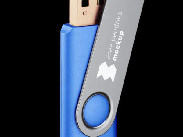 Pendrive Mockup on a Dark Background 1
