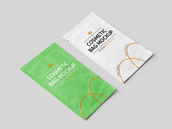 Perspective Cosmetic Sachet Mockups 1