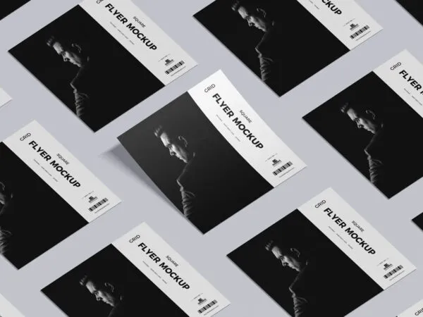 Perspective Grid Square Flyer Mockup 1
