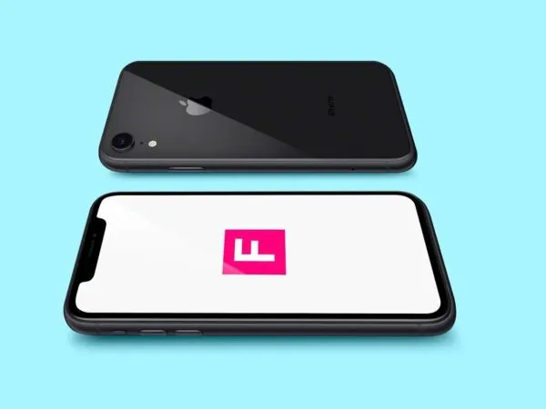 Perspective Landscape View Front and Back iPhone X Mockup 1