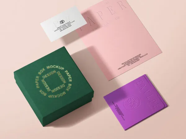 Perspective Scene of Stationery Mockup 1