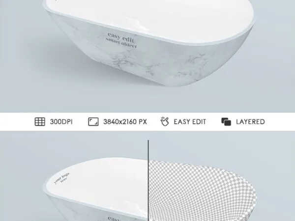 Perspective Shot of Bathroom Mockup 1