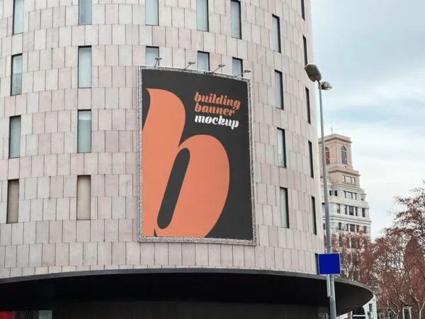 Perspective Sight of Building Banner Mockup 1
