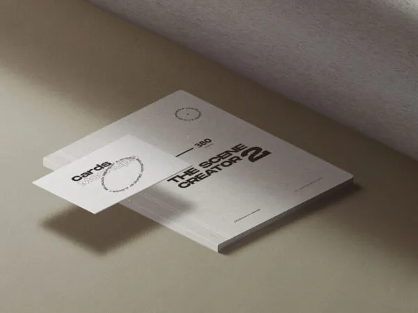 Perspective Sight of Business Mockups with Notepad 1