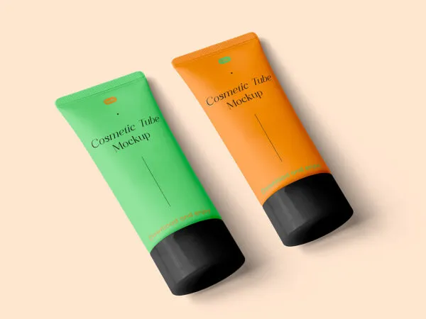 Perspective Sight of Cosmetic Tube Mockup 1