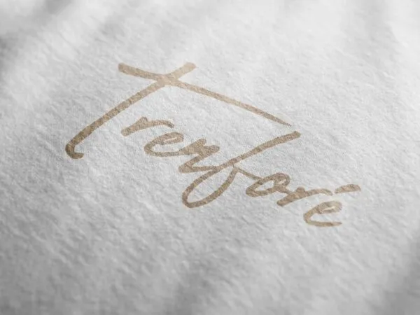 Perspective Sight of Exquisite Fabric Logo Mockup 1