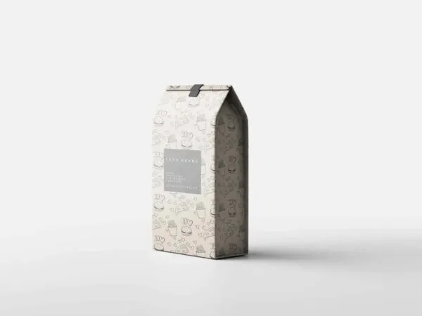 Perspective Sight of Fast Food Bag Mockup 1