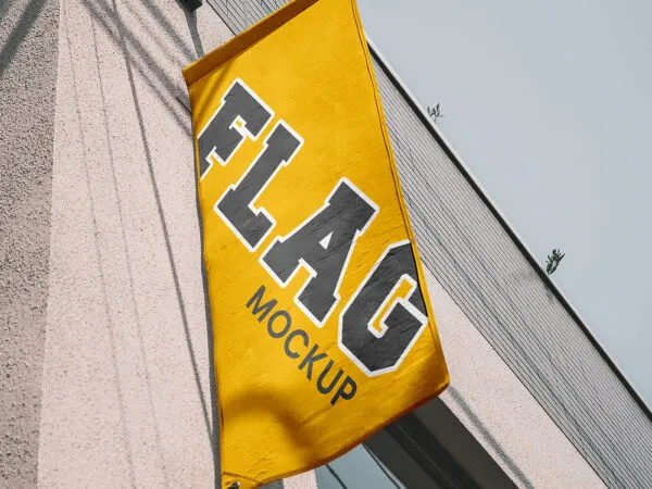 Perspective Sight of Flag Mockup 1