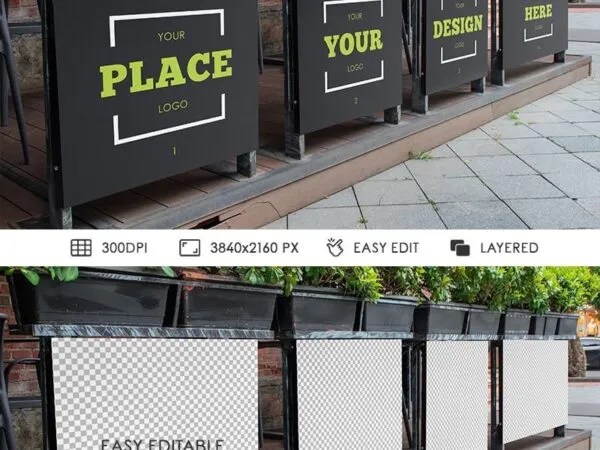 Perspective Sight of Industrial Steel Frame Mockup 1