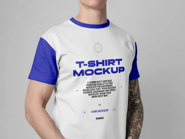 Perspective Sight of T Shirt Mockup 1