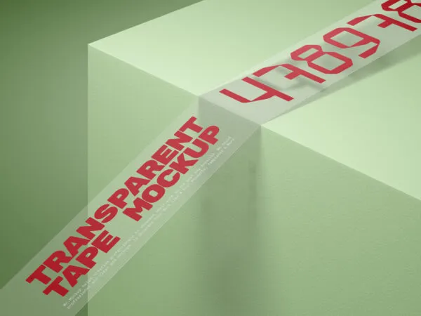 Perspective Sight of Transparent Tape Mockup 1