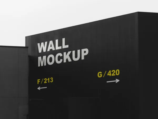 Perspective Sight of Wall Mockup 1