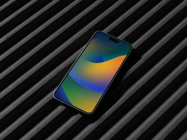 Perspective Sight of iPhone 14 Pro Max Mockup 1