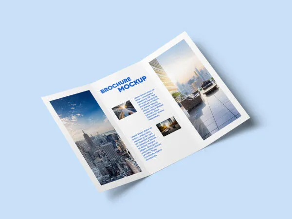 Perspective Trifold Brochure Mockup 1
