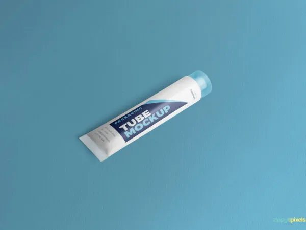 Perspective Tube Packaging Mockup with Transparent Cap 1