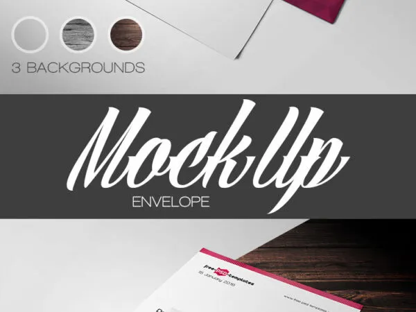Perspective View Envelope and Letterhead Mockup 1