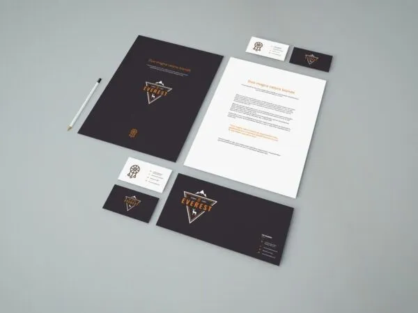 Perspective View Simple Stationery Mockup 1