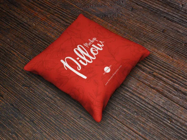 Perspective View Square Pillow Mockup 1