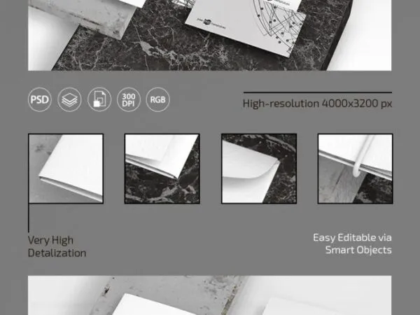 Perspective View Stationery Scene Creator Mockup 1