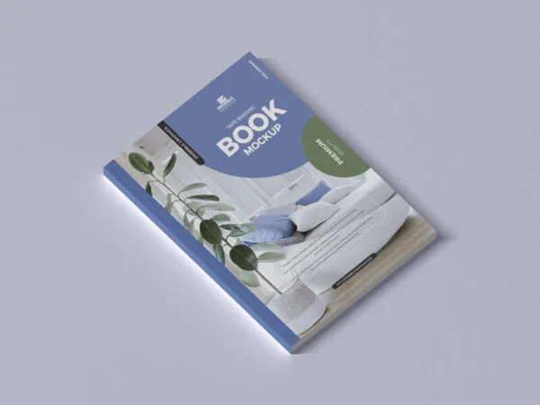 Perspective View Tape Binding Book Mockup 1