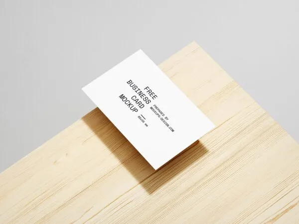 Perspective View of 3 Minimal Business Card Mockups 1