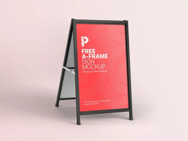 Perspective View of A Frame Sign Mockup 1