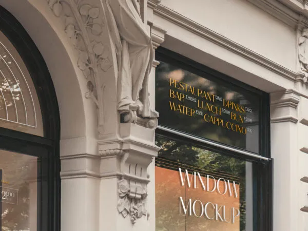 Perspective View of Luxury Window Decoration Mockup 1