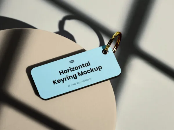 Perspective View of Lying Keyring Mockup 1