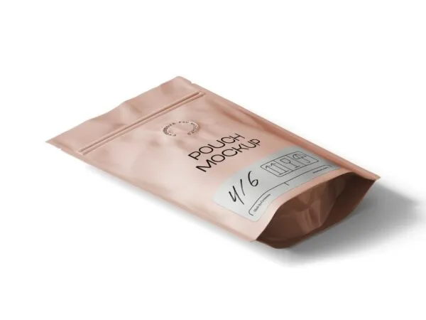 Perspective View of Lying Pouch Mockup 1