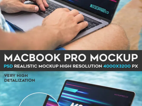 Perspective View of MacBook Pro Mockup 1