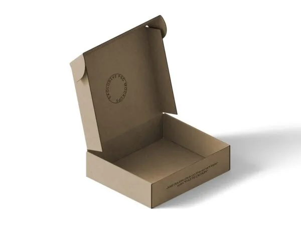 Perspective View of Open Carton Box Mockup 1