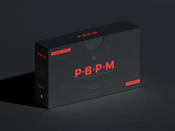 Perspective View of Rectangle Product Box Packaging Mockup 1