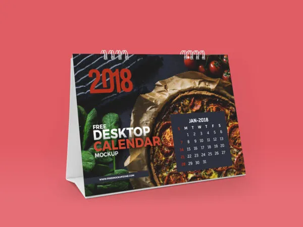 Perspective View of Standing Desktop Calendar 1