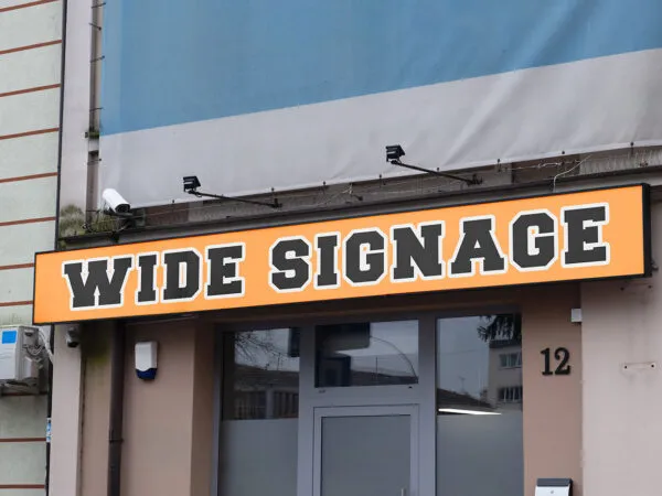Perspective View of Super Wide Signage Mockup 1