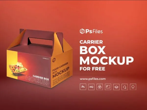 Perspective View of Takeaway Box Mockup 1